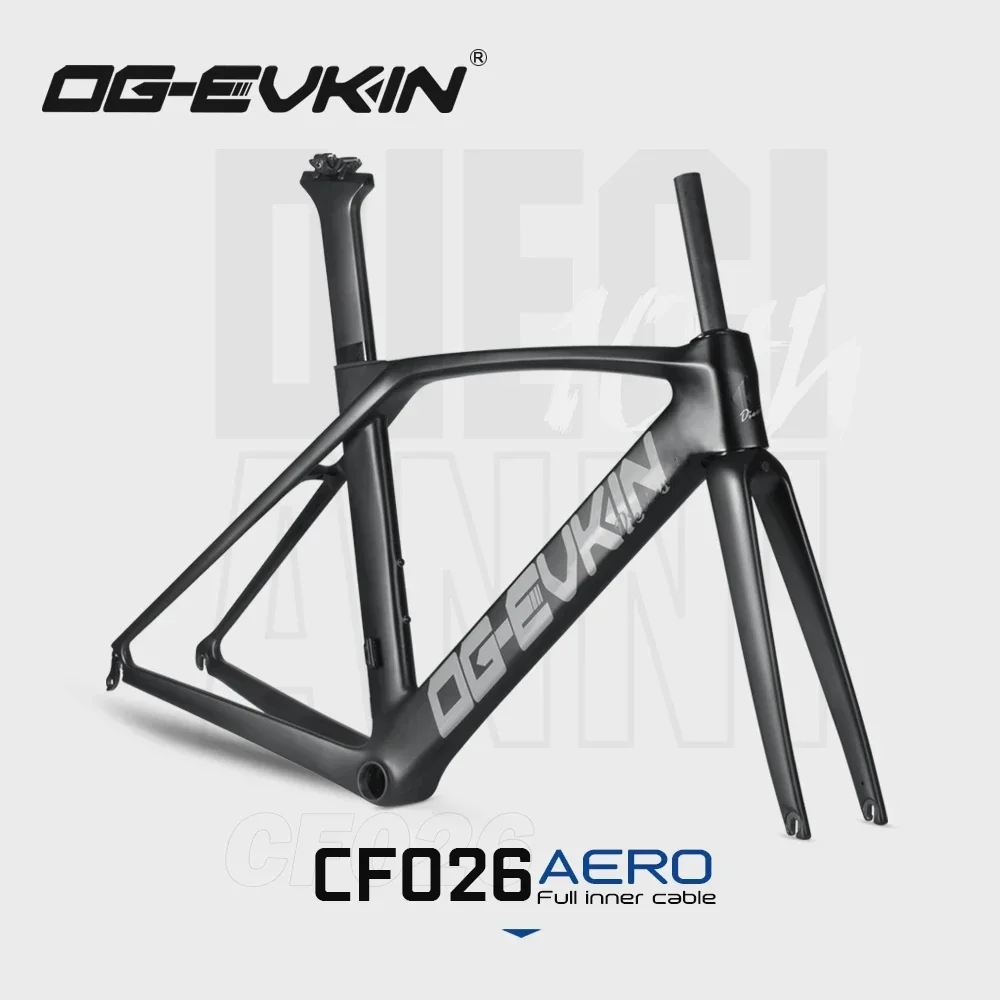 

OG-EVKIN CF-026 AERO углеродная дорожная рама, внутренняя кабельная прокладка, велосипедный обод, V-Brake BB86 700C x 28C, велосипедные рамы, рамы, комплект UD T800