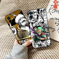 anime one piece phone case for funda iphone 13 12 11 pro max mini x xr xs max se 2020 6 6s 7 8 plus black silicone cover soft