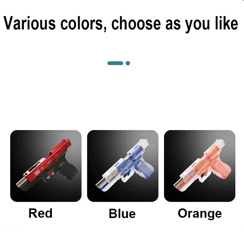 Черный Металлический Игрушечный Пистолет G17 500 Пулей BB Имитация Пистолета Для