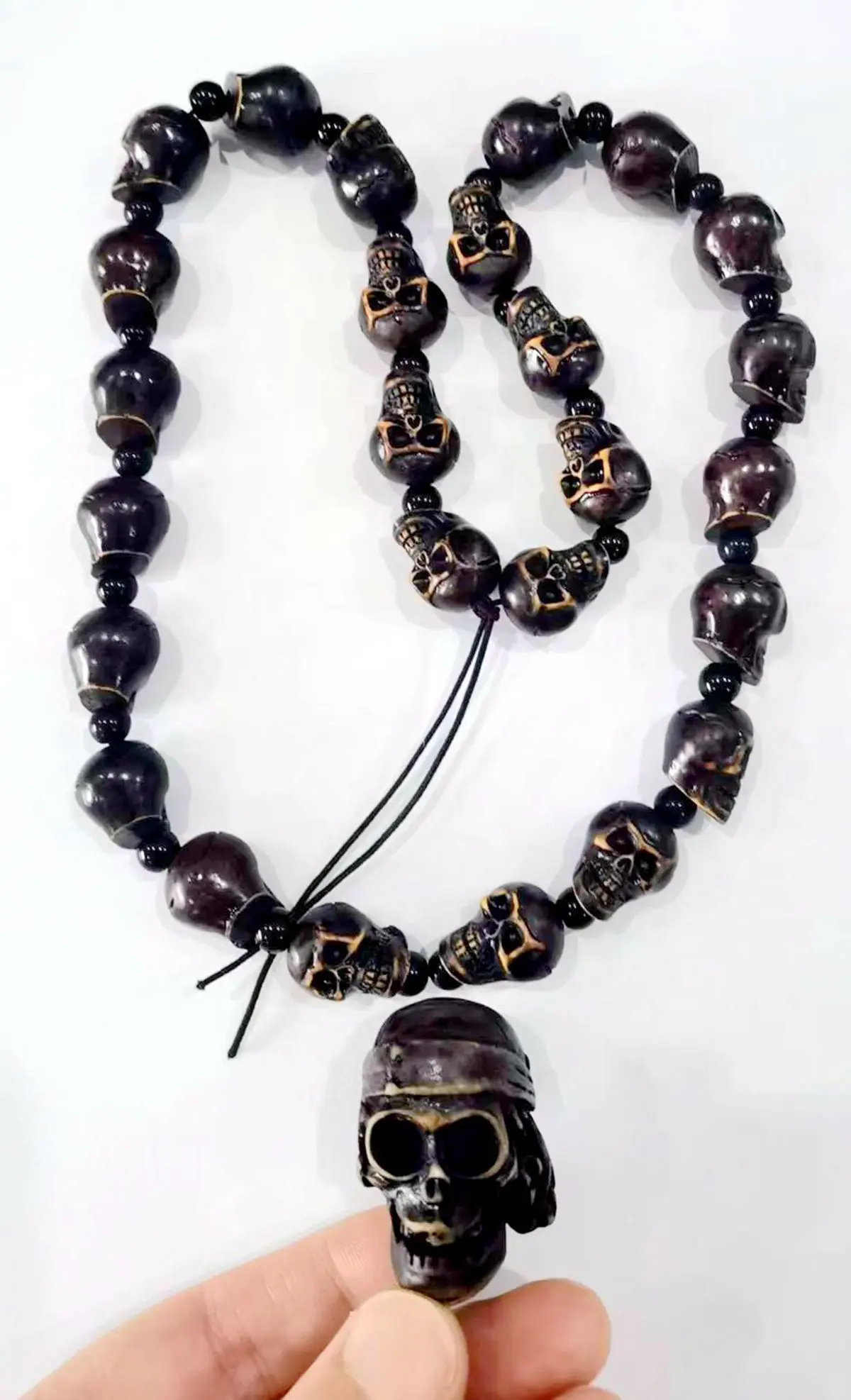Винтажное готическое ожерелье с подвеской в виде пиратского черепа для мужчин и