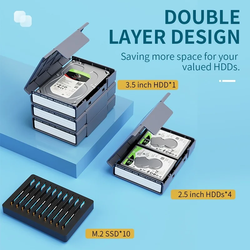 

2022 защитный чехол для жесткого диска SSD M.2 с этикеткой для 2,5/3,5 дюймового жесткого диска SSD жесткого диска чехол для жесткого диска коробка дл...