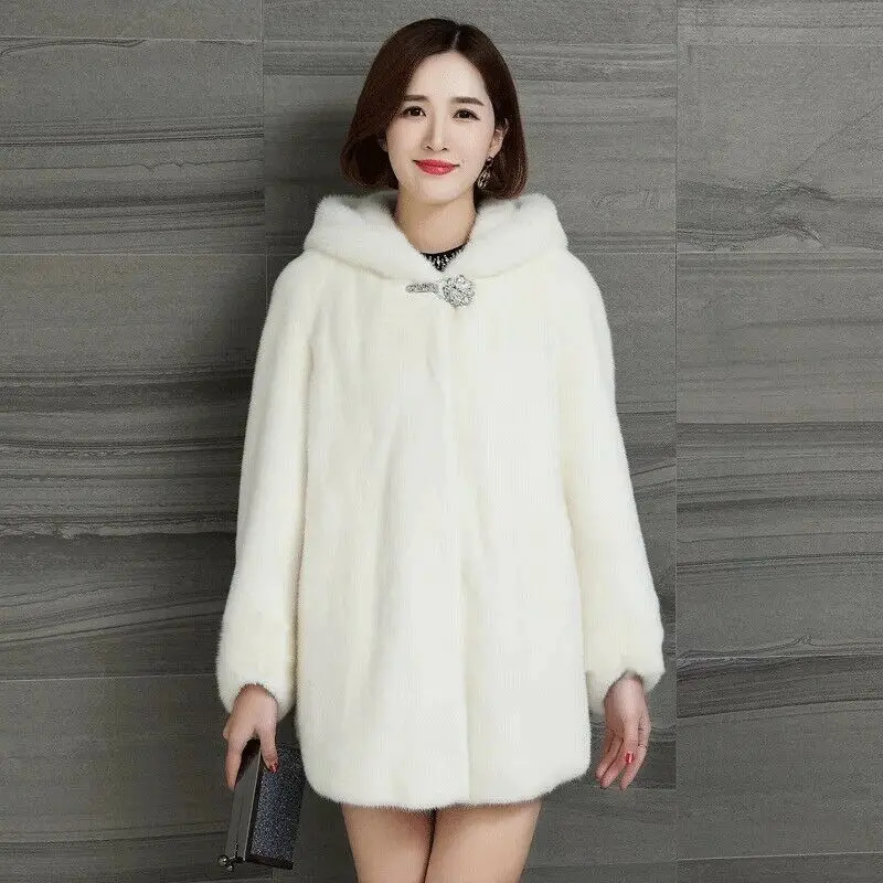 Winter Coat for Women Faux Fur Coat Jackets Coats Warm Hooded Top Oversize Thickening New 2022