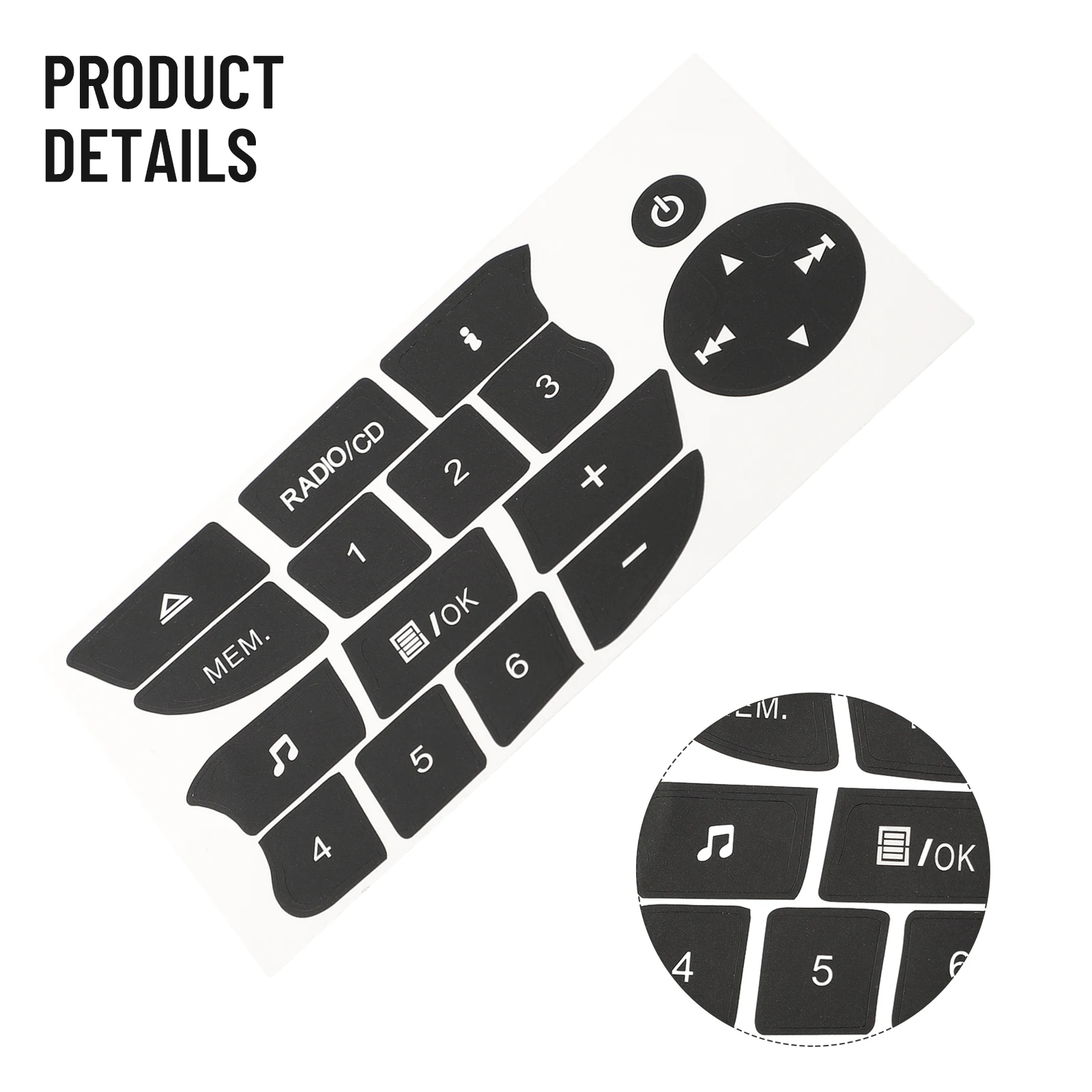 1 шт. ремонтная наклейка на кнопку автомобильного радио Лидер продаж CD Aufkleber Reparatur