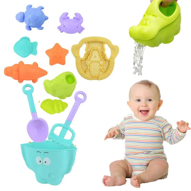 

Baby Children Beach Sand Bucket Shovel Toddlers Play Summer Toys Games Set For Kids Girls Boys 11pcs Fun Outdoor Beach Games