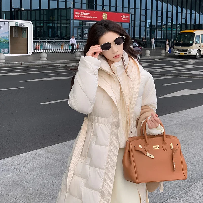 Пуховик женский из хлопка