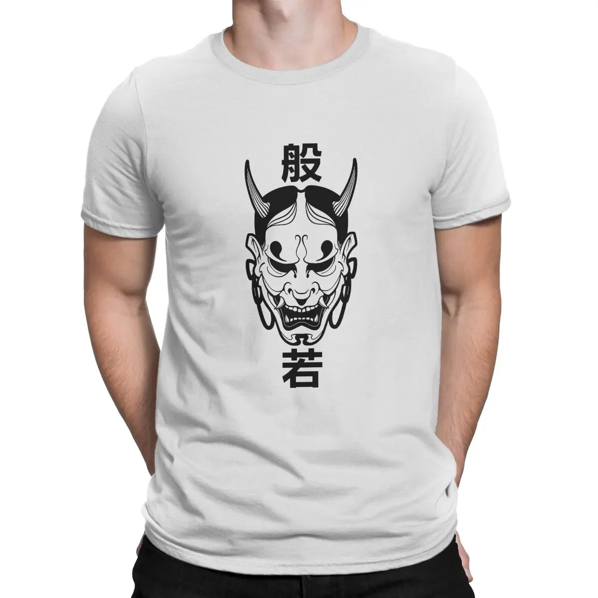 Japan Demon Tattoo Hannya Mask T Shirt Polyester Grunge Men Tees Summer Clothing Harajuku Crewneck TShirt