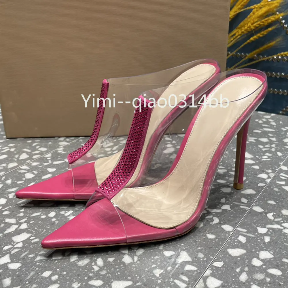 

Прозрачные женские тапочки с острым носком из ПВХ, женские сандалии на шпильке, женские босоножки на тонком каблуке, Новинка лета 2023