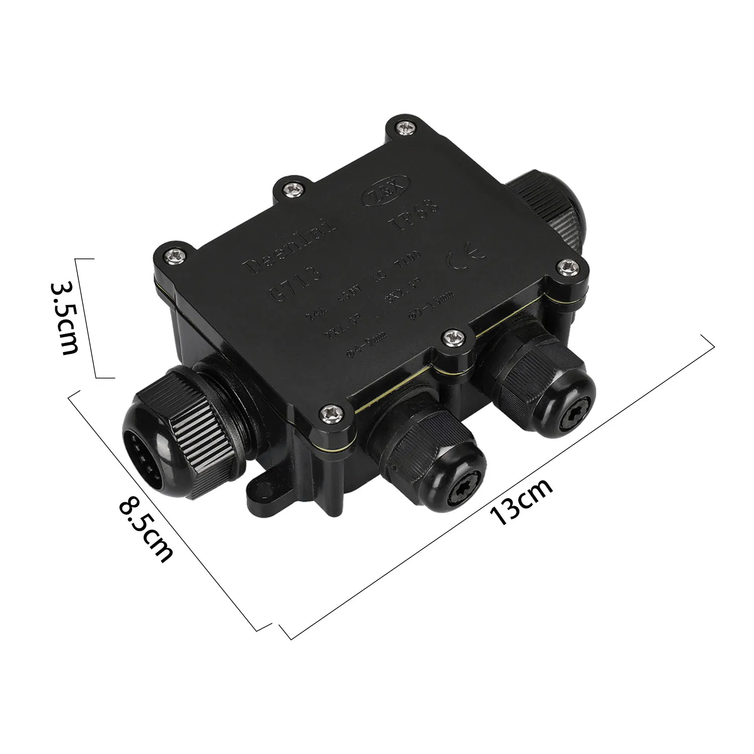 4 Wege Wasserdichte Abzweygose Verteilerdose Anschlussdose IP68 450 В 24 А Герметичные разъемы для проводов