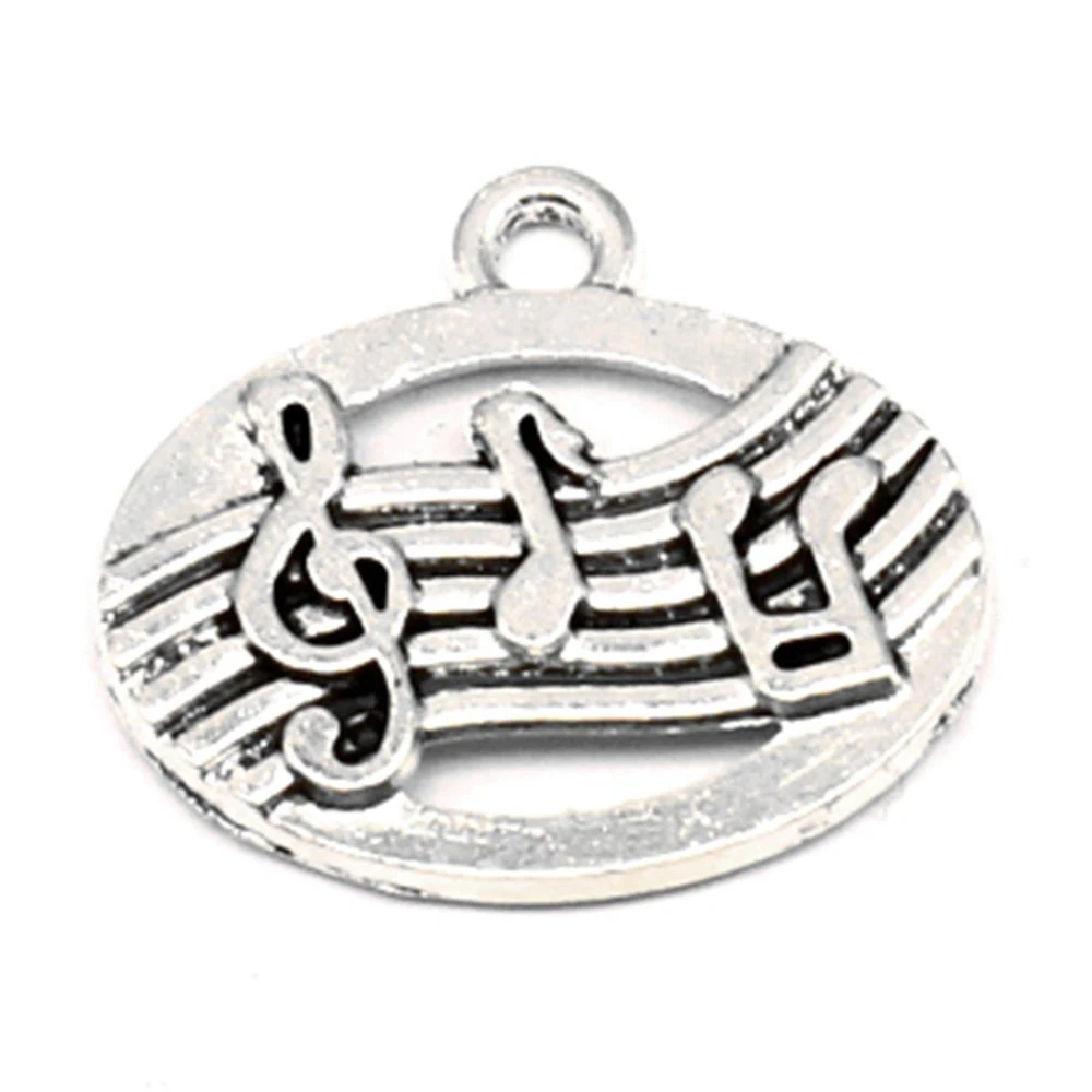 

100pcs Wholesale Jewelry Lots Music Notation Charms Pendant Supplies For Jewelry Materials 18x20mm