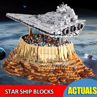 mould king moc star destroyer cruise starship the empire over jedha city model sets building block brick toys for kids gifts