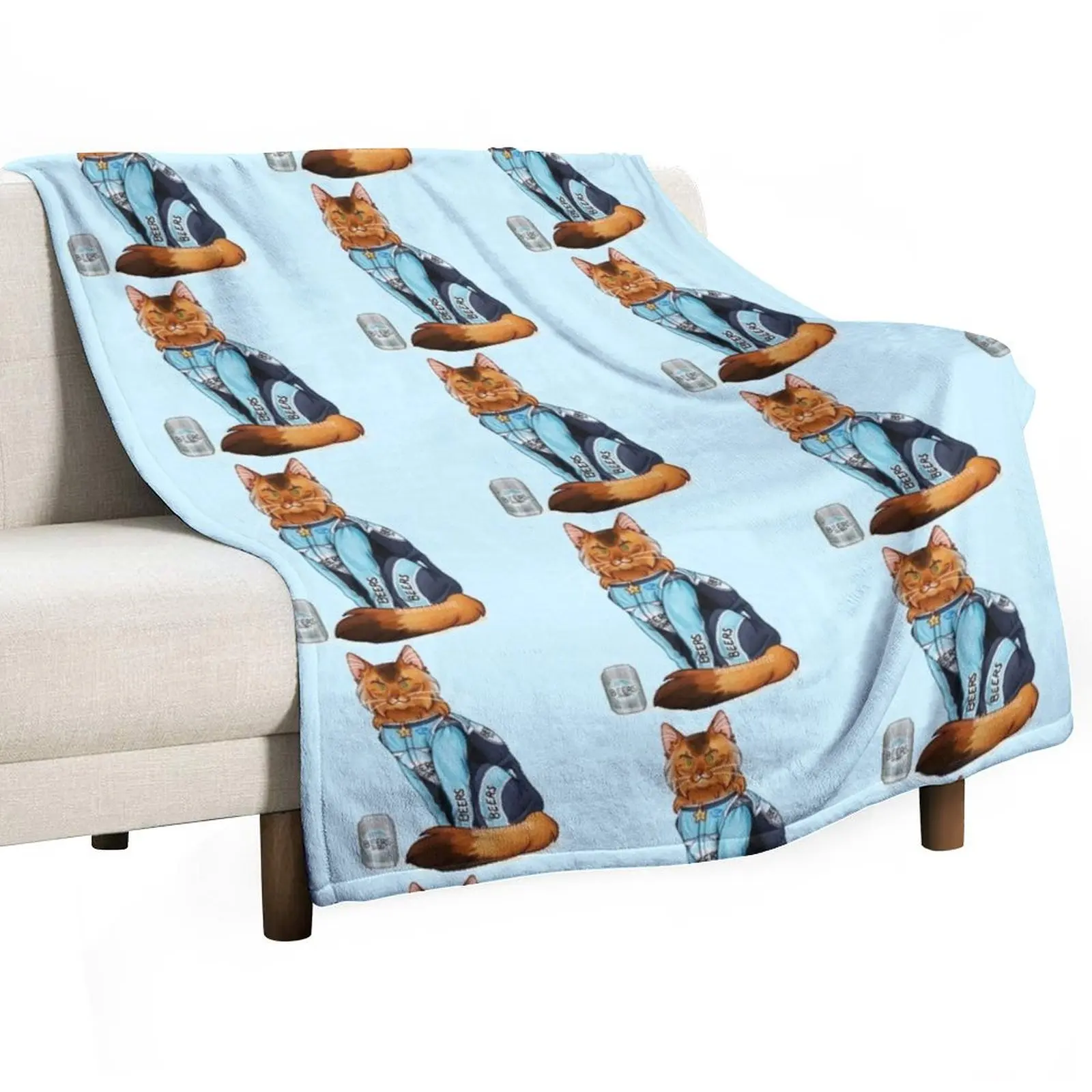 Летнее одеяло в клетку с индивидуальным подарком