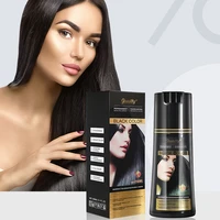 herbal black color shampoo 250ml 100 coverage grey white hair natural black brown for all hair type save time money dye shampop