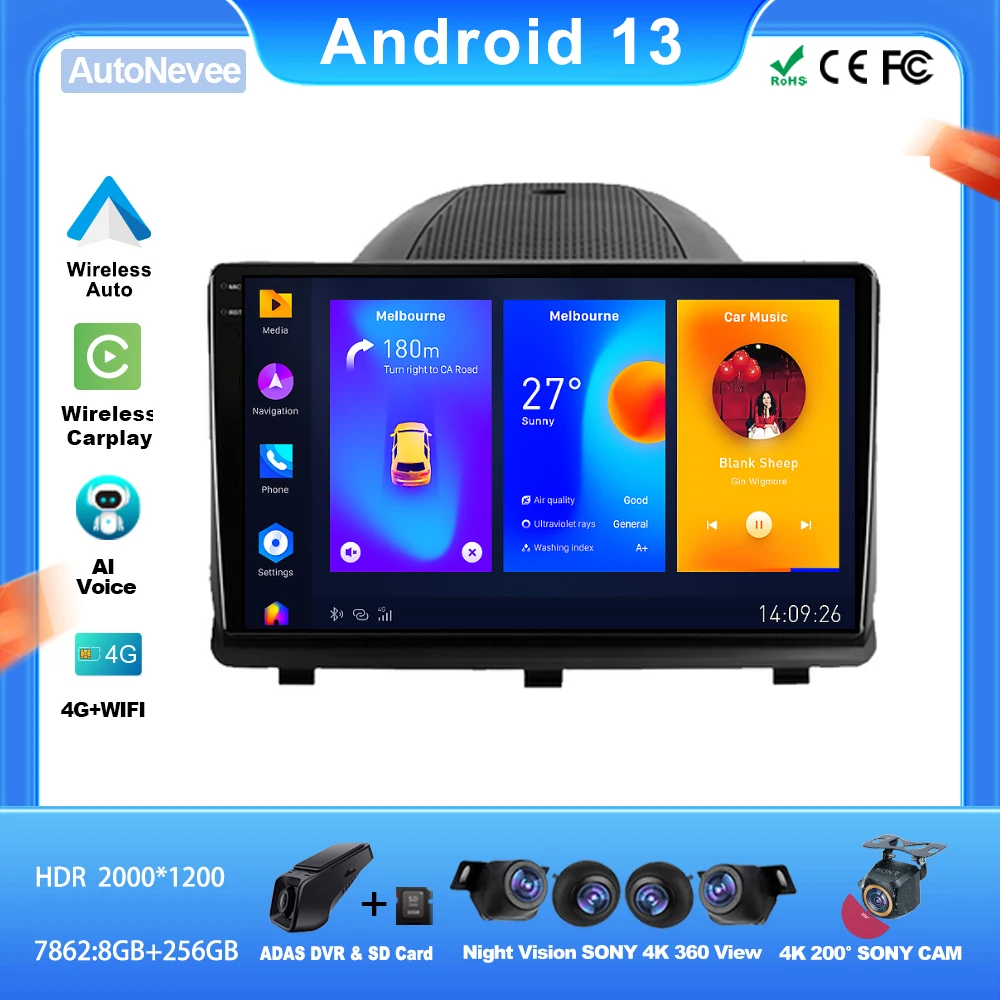 

Android для Opel Antara 1 2006 - 2017 автомобильное радио для Carplay стерео головное устройство мультимедийный плеер GPS-навигация 4G WiFi видеорегистратор