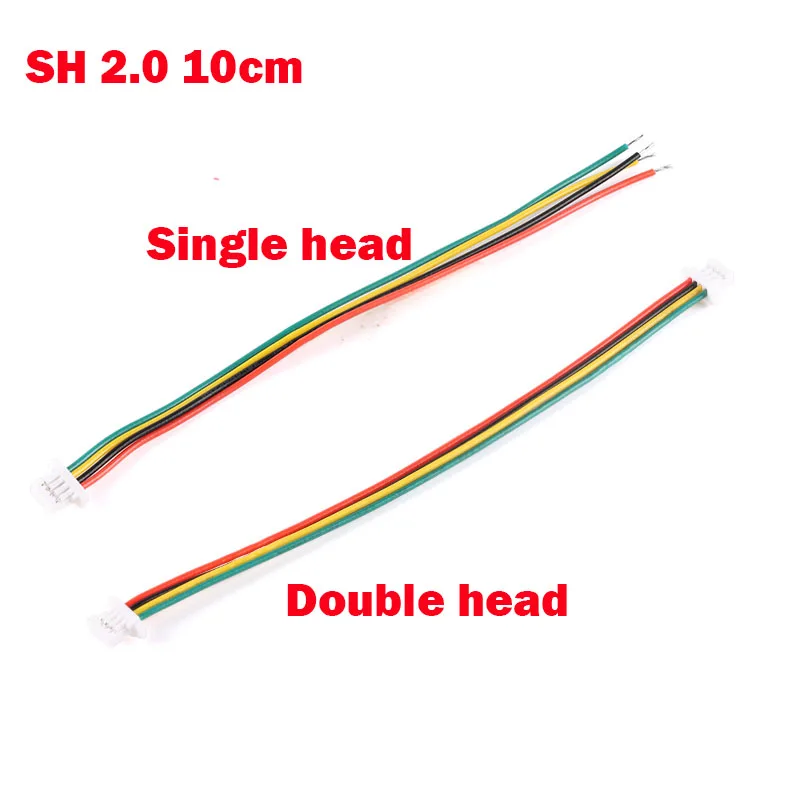 2Pcs I2C Cable 100mm 10cm for LOLIN (WEMOS) SH1.0 4P double head cable wire connector single-head