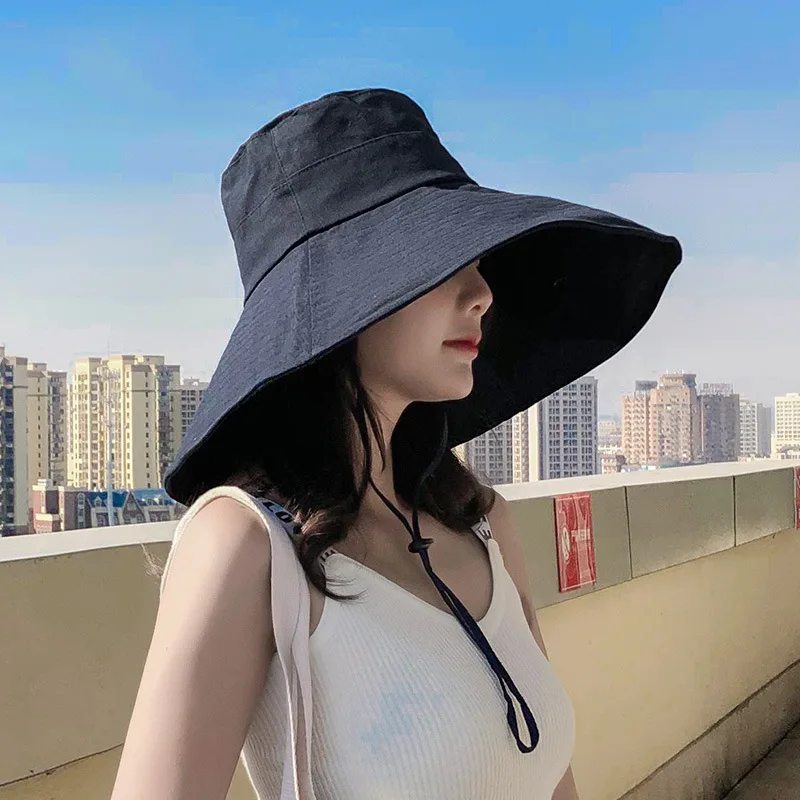 

Beautifulfisherman hat Japanese female summer 15 cm more sun hat is prevented bask in uv hat brim travel is femalehigh quality n