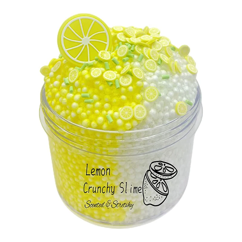 

Crunchy Slime Sets Lemon Butter Slime Transparent For Girls Super Soft And Non-Sticky Birthday Gifts Party Favors For Girl Boys