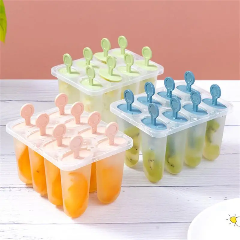 

Popsicle Molds 8 Pieces Silicone Ice Pop Molds BPA Free Popsicle Mold Reusable Easy Release Ice Pop Make Kitchen Accessories