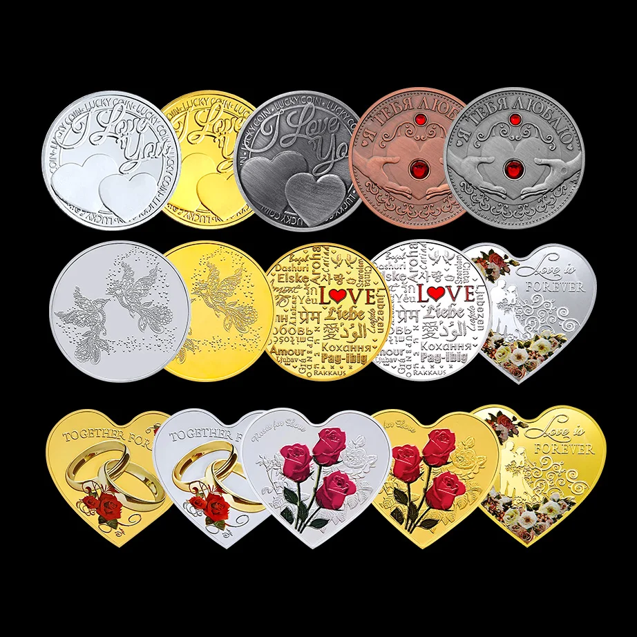 

Исповедь монеты говорят «Love You» в форме сердца металлические медальоны различные стили подарки на день Святого Валентина