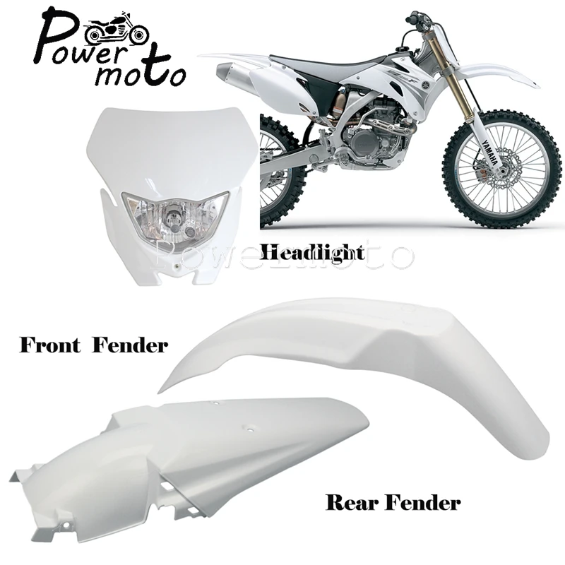

Plastic Motocross Headlight Front / Rear Mudgaurd Fender For Yamaha Headlamp Mask WR YZ TTR 110 125 250 250F 250R 250X 450F 426F