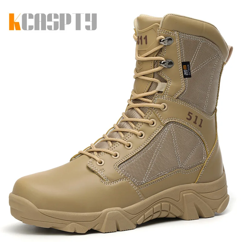 

Men Hiking Shoes Military Desert Tactical Boot Comfort Breathable Hunting Climbing Work Shoes Trend Ankle Boots Large Size 47