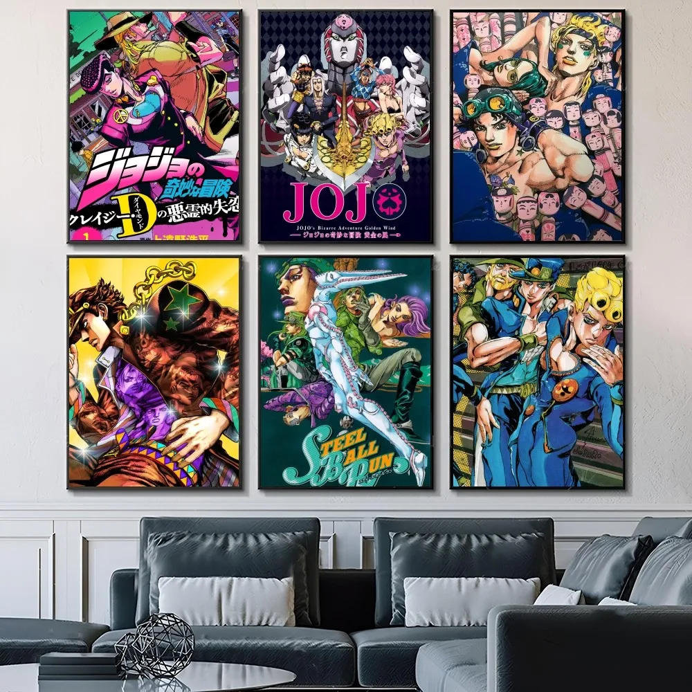 1 шт. аниме Джоджо плакат самоклеящееся искусство Декор стен для кофейни бара