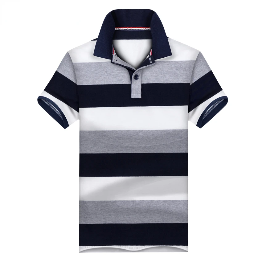 

New Casual Men's Shirt Cotton Short Sleeve Shirts Mens Brand Clothing Male Striped Stand Collar Tops Clothing SA695