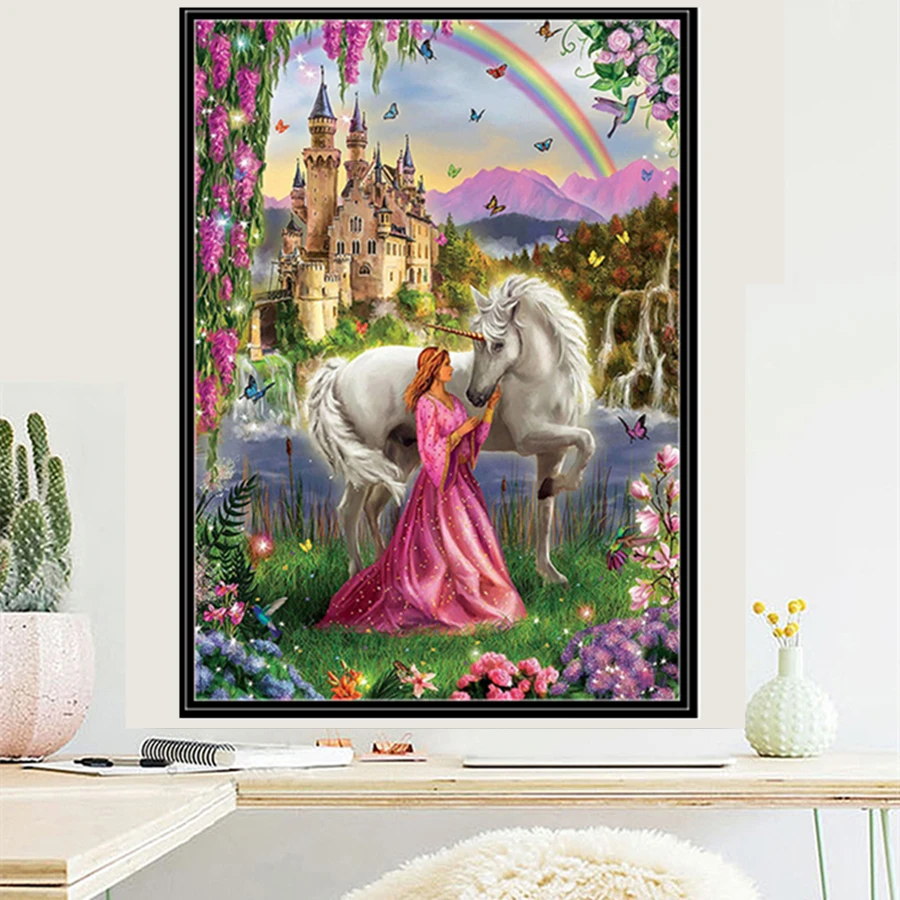 

DIY 5D Diamond Painting Scenic Lovely Kit Full Drill Square Round Embroidery Mosaic Art Picture Of Rhinestones Home Decor Gifts