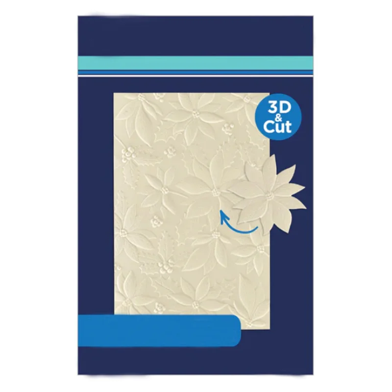 Рукоделие-игривый пуансета 3d тисненые папки и набор пресс-форм шаблоны штампов