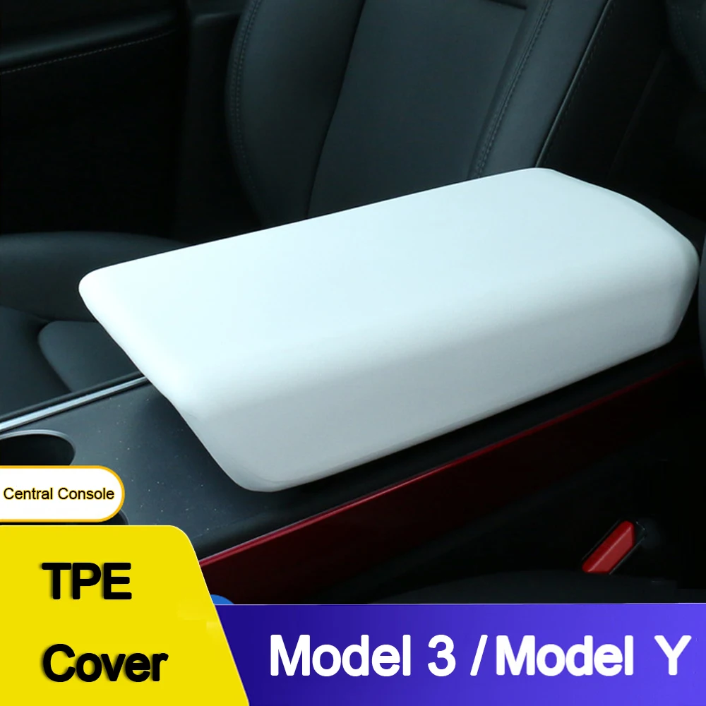 

For Tesla Model Y Armrest Mat Center Console Arm Rest Pad Cushion Central Storage Box Case Cover For Tesla Model 3