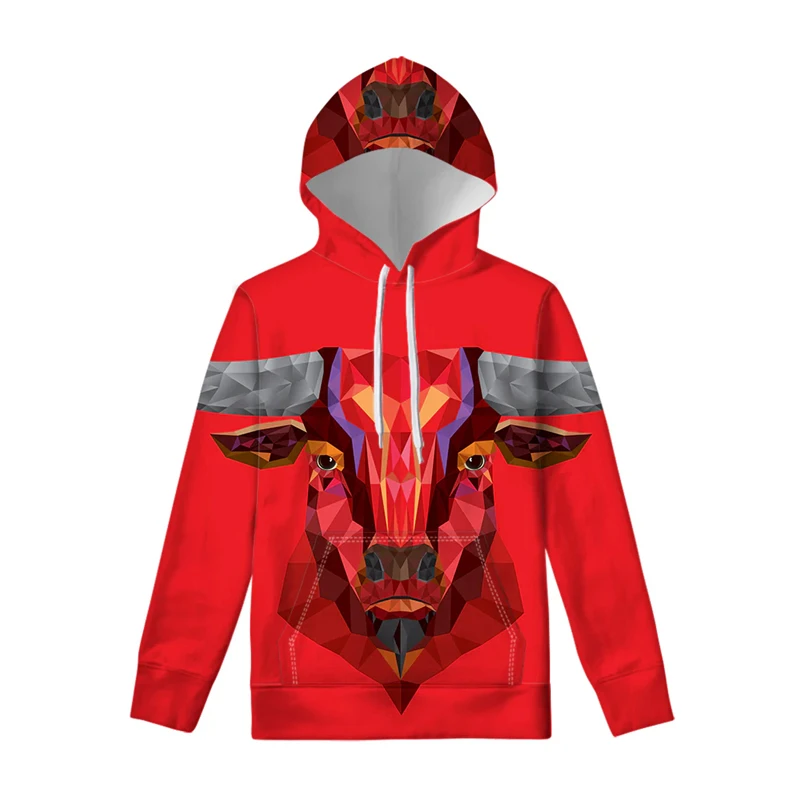 Casual Fashion Sports Hoodie Men Women Daily Spring 2025 Hooded Coat 3D Printed Animal Food Pattern Harajuku Sweatshirt