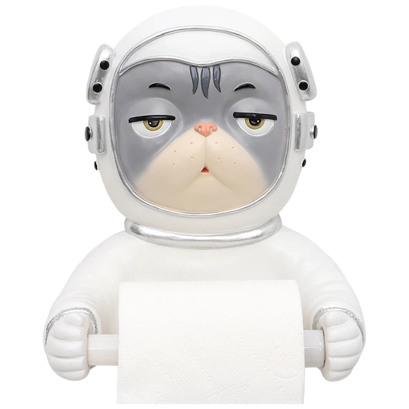 

Decorative Animal Toilet Paper Holder Towel Rack Wall Mounted Bathroom Kitchen Space Cat Roll Paper Holder Tissue Rack