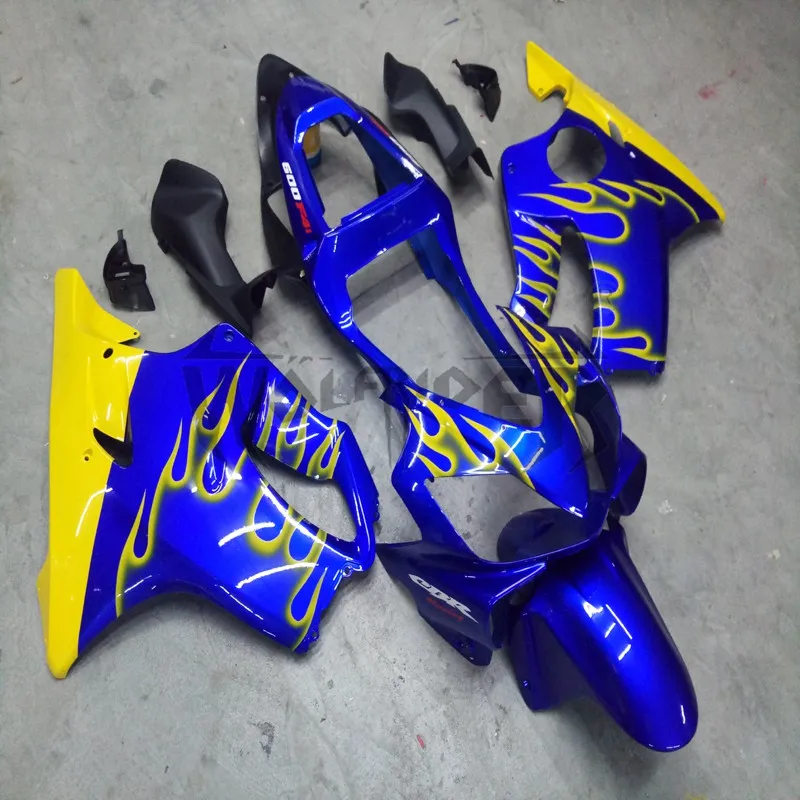 

INJECTION MOLDING Fairing for CBR600F4i 2001 2002 2003 yellow flames CBR600 F4i 01 02 03 ABS Plastic Bodywork Set
