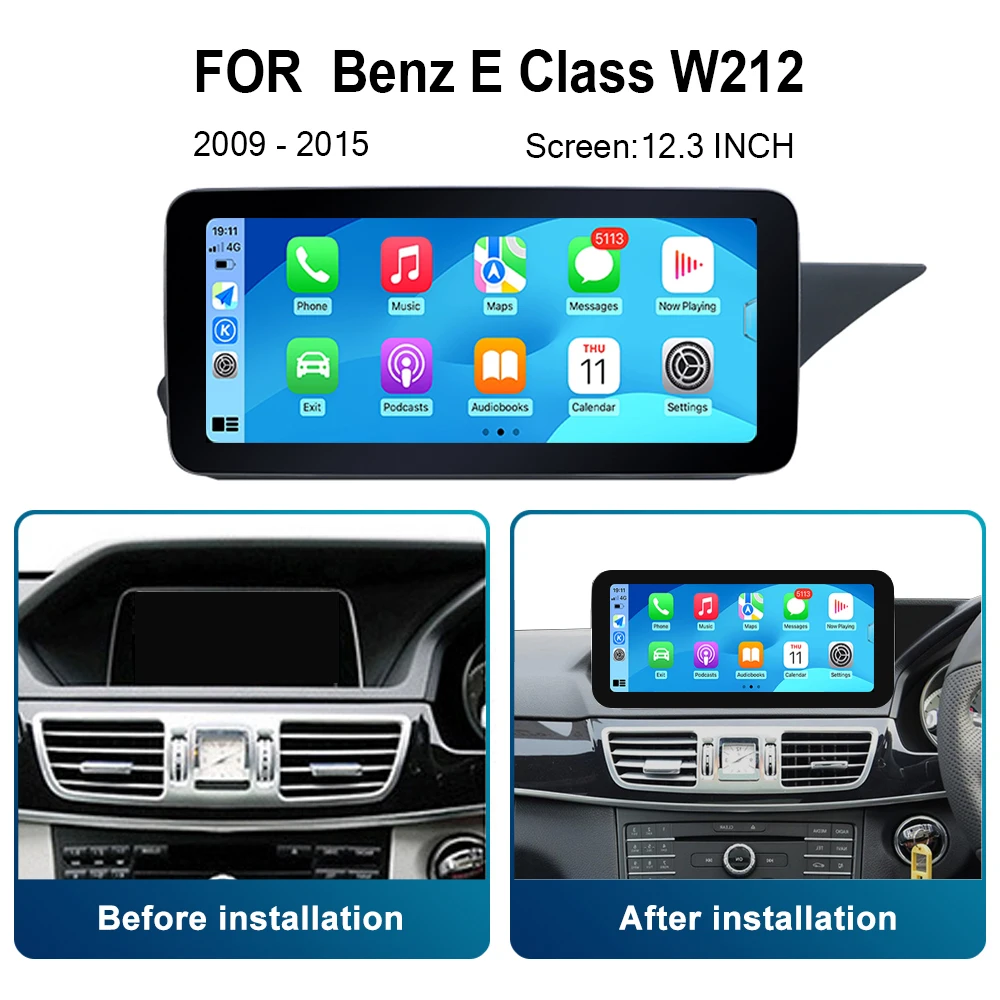 12 3-дюймовый правый Drvie для Mercedes Benz E Class W212 2009-2015 NTG 4.0 4.5 Система Android Автомобильный