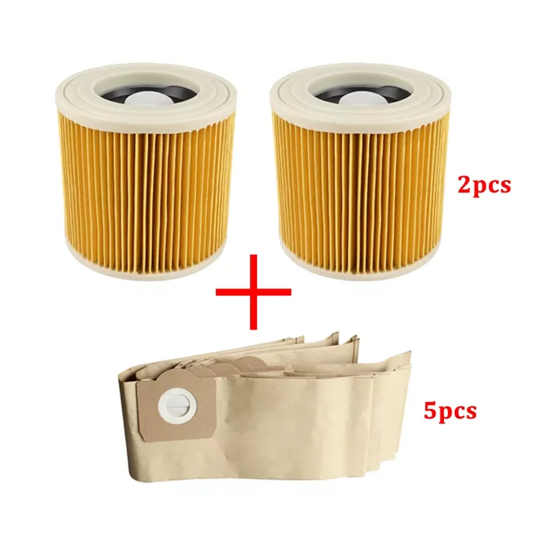

Replacement Dust Filter Bag for Karcher WD3 WD3200 WD3300 MV3 Vacuum Cleaner Spare Parts Accessories Hepa Filters Dust Bags