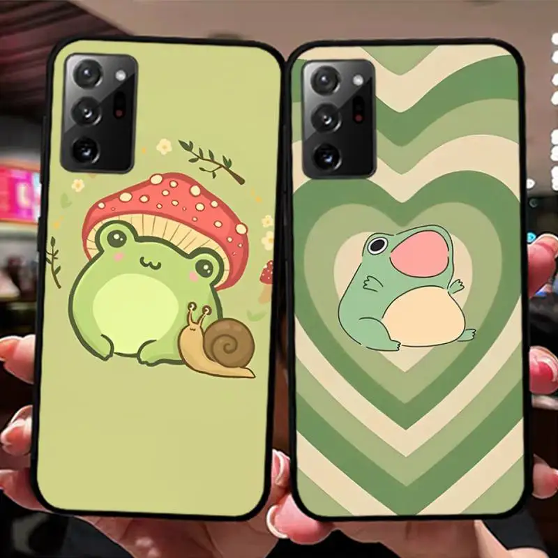 

Green Funny The Frog Cute Phone Case for Samsung Note 5 7 8 9 10 20 pro plus lite ultra A21 12 72