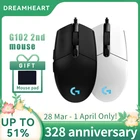 Мышь Logitech G102 (2-я) Проводная игровая мышь в простой упаковке RGB для ПК ноутбука компьютерная мышь геймерская Механическая Боковая кнопкаG304 Беспроводная