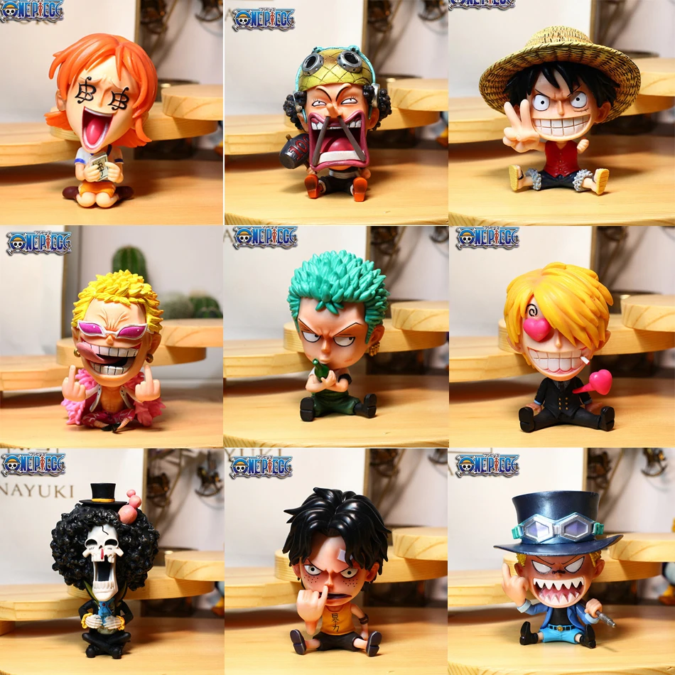 8 см Аниме Фигурка Обезьяна D Luffy Roronoa Zoro Kawaii игрушки Q фигурка Nendoroid украшение