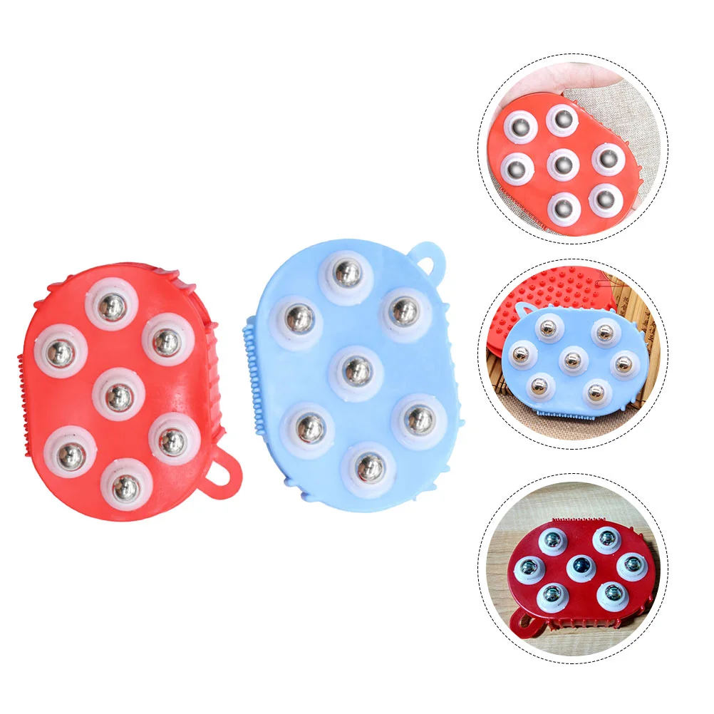 

2Pcs Rolling Massagers Steel Beads Massagers Hand-held Massagers for Body Home Men