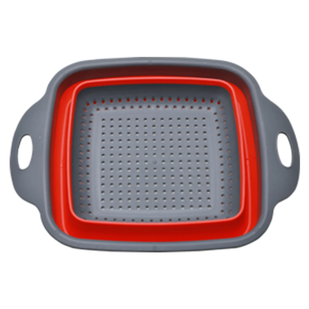 Jincraftsman®Двойные квадратные складные силиконовые чистые овощи фрукты рыба мясо сливной фильтр корзина ХРАНЕНИЕ кухонной утвари Combo Kit (art.: 3920bbcecb7d7) - 3920bbcecb7d7