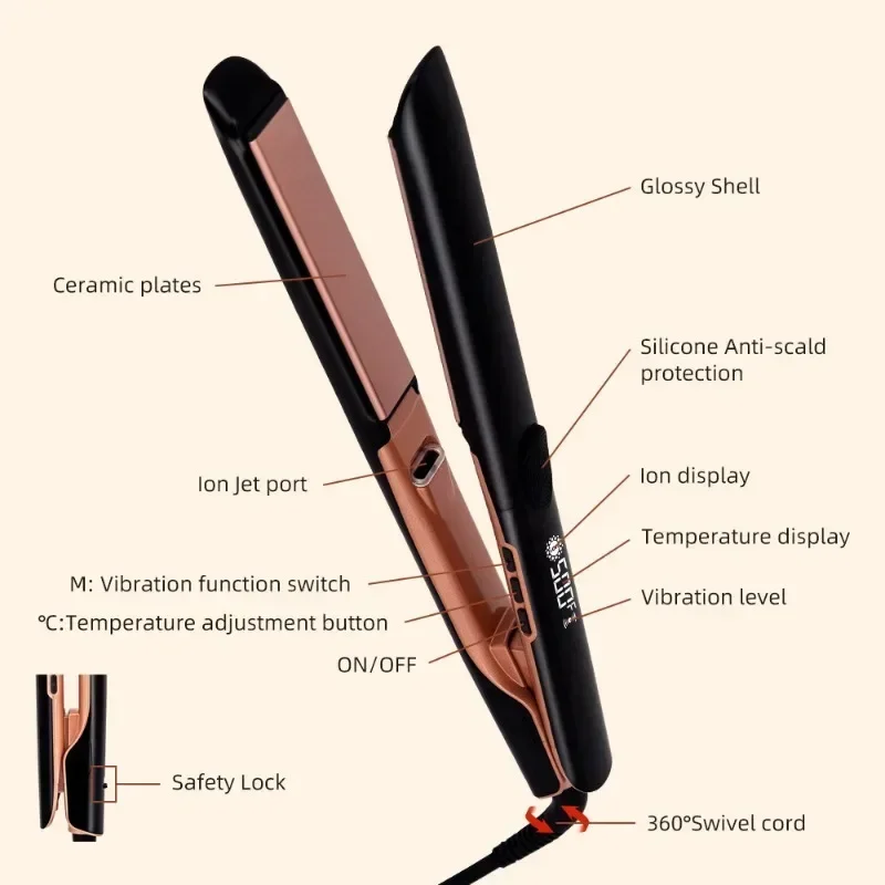 Плазменный утюжок для волос выпрямитель 500F кератиновое лечение вьющихся