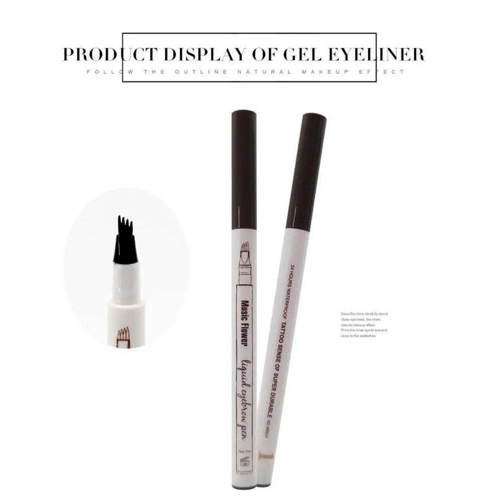 

Натуральный полезный карандаш для бровей, кисть для бровей с разрезом, жидкий легкий наполнитель для бровей с защитой от пятен для девочек