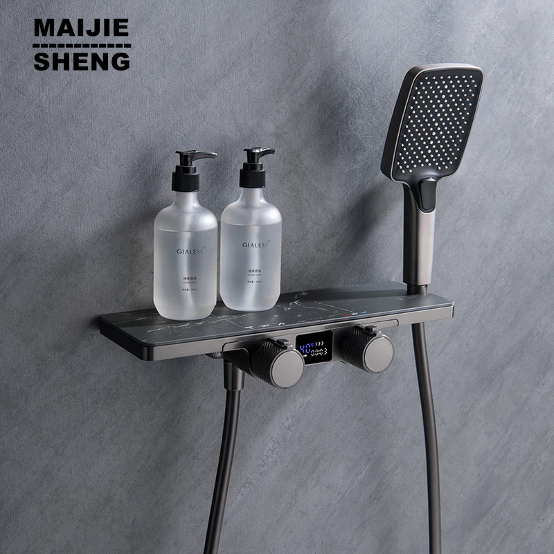 

Набор термостатических смеситель для душа, ванной для ванной комнаты, латунный, латунный