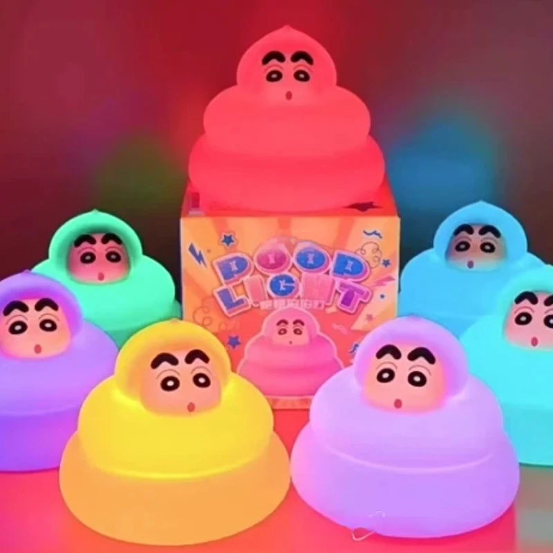 52TOYS Crayon Shinchan Poop Pat Light Surprise Blind Box: Милая мультяшная фигурка, модная игрушка, ночник, декор, подарок на день рождения для девочки (art.: 3920dc52a3554) - 3920dc52a3554
