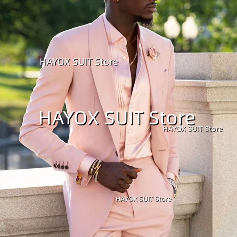 Men's Suit 2 Piece For Wedding Shawl Collar One Button Pant Blazer Gentleman Business Formal Party Prom Tuxedo