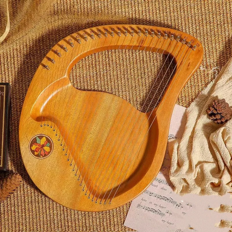 Фото Новый дизайн, лира, мини, 16-тональная арфа для начинающих, высокое качество, 19-тональная лира для струнных инструментов №5