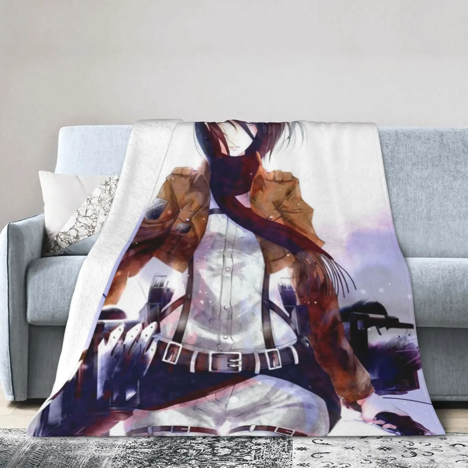 

Shingeki No Kyojin Blanket Breathable Flannel Winter Super Warm Bed Blanket Travel Bedding