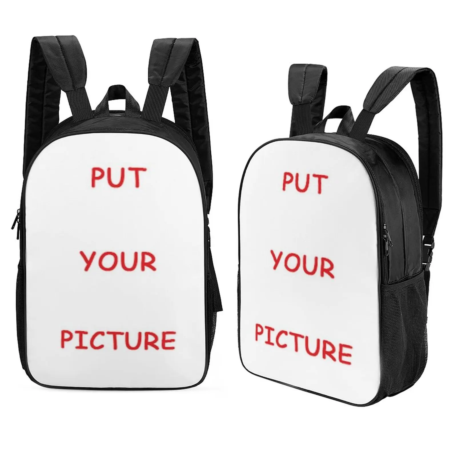 Custom Print School Bags Children's Backpack Multifunctional Book Bag Breathable Shoulder Straps Put Your Pattern 17inch