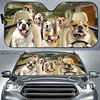 english bulldog car sun shade english bulldog windshield dogs family sunshade dogs car accessories car decoration gift for