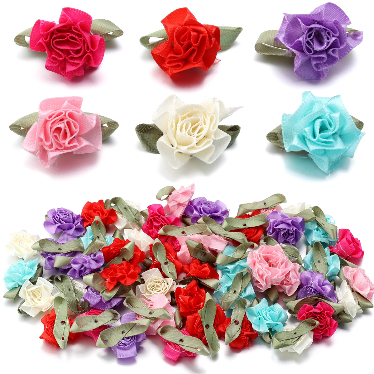 Полиэфирная ткань с листом для рукоделия 3x4 см 20 шт