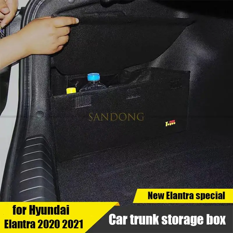 

new trunk storage baffle storage box storage and finishing for Hyundai Elantra Avante CN7 2020 2021